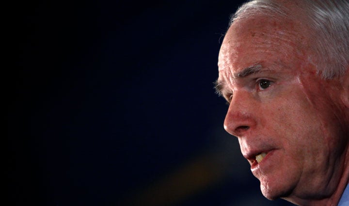 マケインは2008年の大統領選で共和党候補に選ばれたが、オバマ前大統領に敗れたJim Young-REUTERS