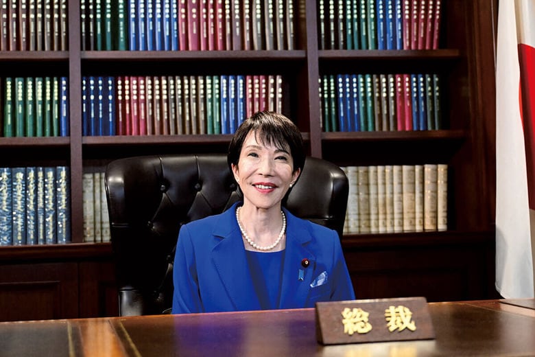 初の女性総裁に選ばれた高市を待ち受けるのは経済でも外交でも山積する課題だ　YUICHI YAMAZAKIｰPOOLｰREUTERS