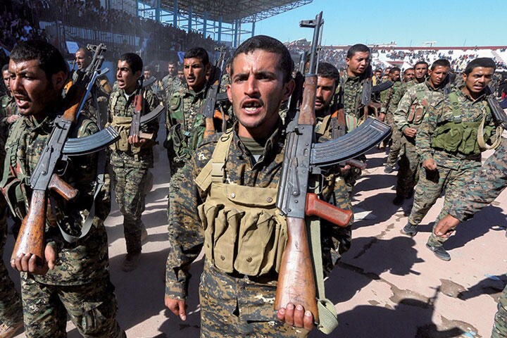 シリア民主軍にも多数の武器が供与されたが　ABOUD HAMAM-REUTERS