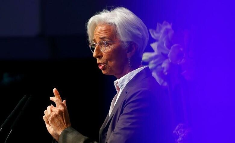 欧州中央銀行（ECB）のラガルド新総裁は22日、ユーロ圏が域外経済の低迷に対抗するには、公共投資の拡大を通じた対応を含めて内需を強化する必要があるとの見解を示した（2019年　ロイター／Ralph Orlowski）