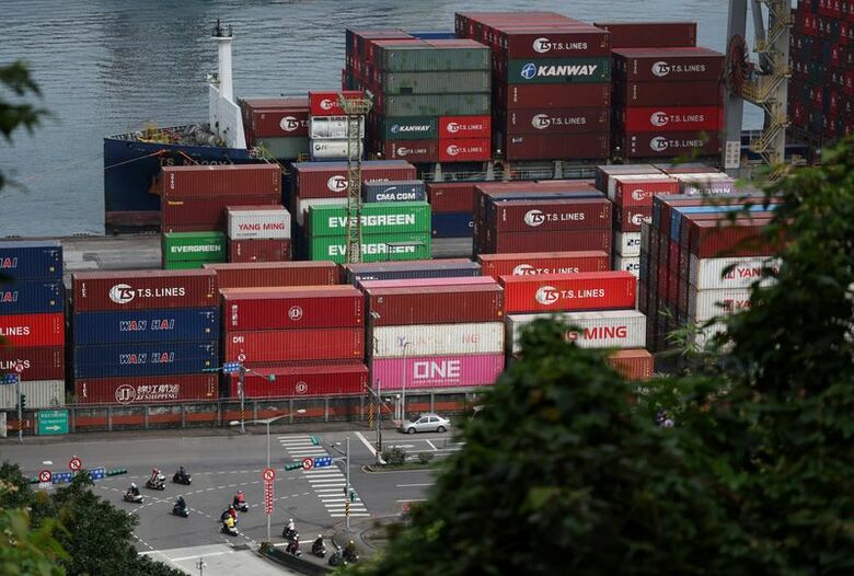 4月19日、台湾・基隆港。 REUTERS/Edgar Su
