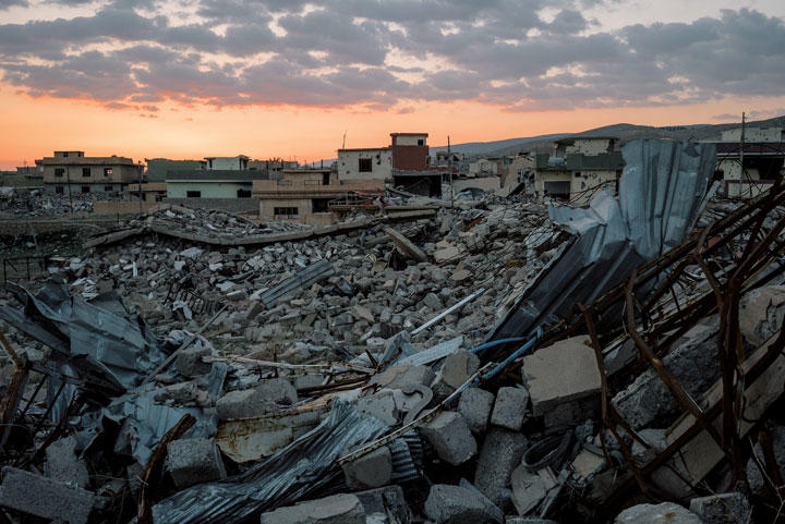 北部の都市シンジャールはISISが去った後も荒廃したままだ　ALICE MARTINS FOR THE WASHINGTON POST／GETTY IMAGES