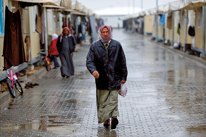 シリア内戦は難民危機を常態化させた（シリアとの国境付近にあるトルコの難民キャンプ）　UMIT BEKTAS-REUTERS