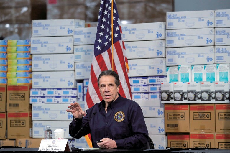 大統領候補に推す声まで上がるニューヨーク州のクオモ知事 MIKE SEGARーREUTERS