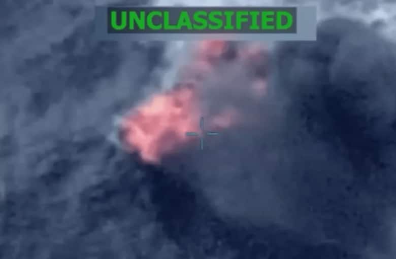 空爆した麻薬運搬船としてトランプが公開した動画より　@realdonaldtrump / Truth Social