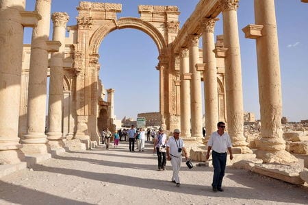 ８月２３日、過激派組織「イスラム国」がシリア・パルミラの古代遺跡にあるバール・シャミン神殿を爆破した。写真は破壊される前のパルミラの古代遺跡。２０１０年９月撮影（２０１５年　ロイター/Nour Fourat）