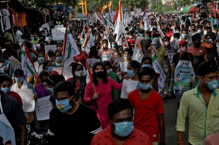 コルカタでの農業改革法反対デモ（2020年9月）　Rupak De Chowdhuri-REUTERS