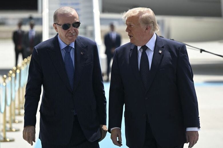 写真はトルコのエルドアン大統領とトランプ米大統領。7月7日、トルコのアンカラで代表撮影。REUTERS