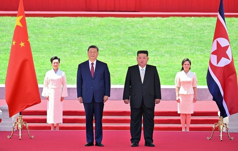 6月8日、北朝鮮の平壌で撮影。Yin Bogu/Xinhua via REUTERS