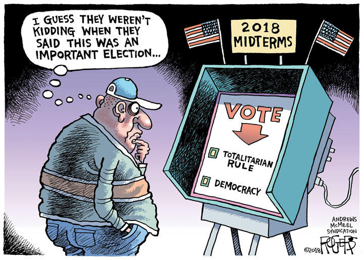 Is This Democracy? (c)2018 ROGERS─ANDREWS McMEEL SYNDICATION