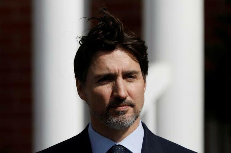 カナダのトルドー首相は15日、新型コロナウイルス対策として隣国の米国や欧州との間で国境を封鎖する可能性は排除しないと述べた。写真はカナダで13日撮影（2020年　ロイター／BLAIR GABLE）