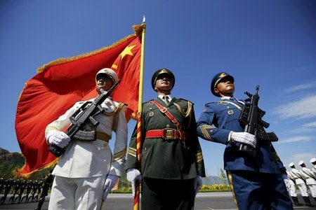 　１１月１８日、中国国防省の呉謙報道官は、中国は台湾の独立に向けたいかなる動きも容認しないと表明し、この問題に適切に対応するよう米国に呼び掛けた。写真は北京で２０１５年８月撮影（２０１９年　ロイター／Damir Sagolj）