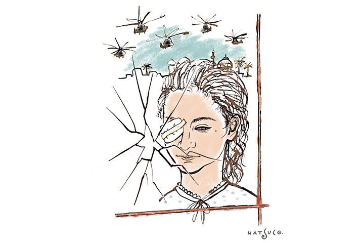 ILLUSTRATION BY NATSUCO MOON FOR NEWSWEEK JAPAN