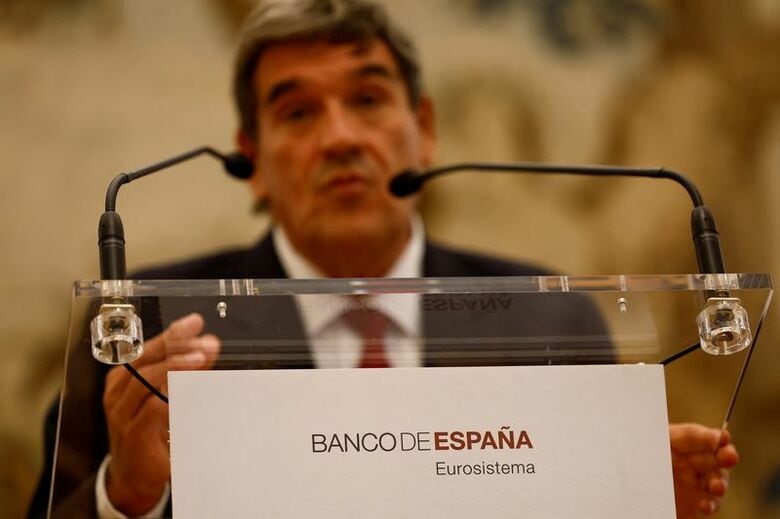 写真はエスクリバ・スペイン中銀総裁。2024年9月、マドリードで撮影。REUTERS/Susana Vera