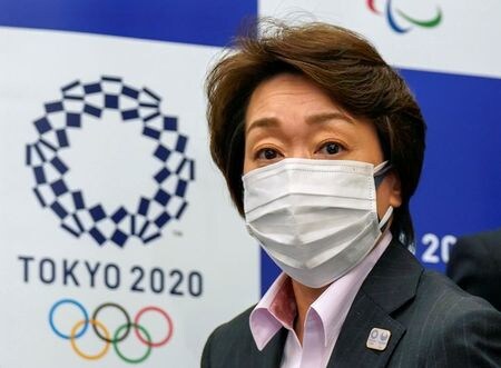 　３月３日　東京五輪・パラリンピックの開催に関わる大会組織委員会や政府、国際オリンピック委員会（ＩＯＣ）など５機関の代表は３日に会合を開き、３月中に海外からの観客受け入れを判断することで合意した。国内も含めた観客の上限は４月中に決める。写真は橋本聖子・五輪組織委員会会長。３月３日、東京で撮影（２０２１年　代表撮影）