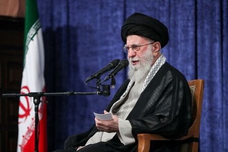 Iran\'s Supreme Leader Ayatollah Ali Khamenei speaks during a meeting in Tehran, Iran, August 24, 2025. Office of the Iranian Supreme Leader/WANA (West Asia News Agency)/Handout via REUTERS