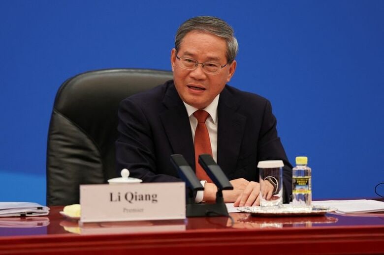 中国の李強首相。北京の人民大会堂で５月撮影。REUTERS/Go Nakamura/Pool