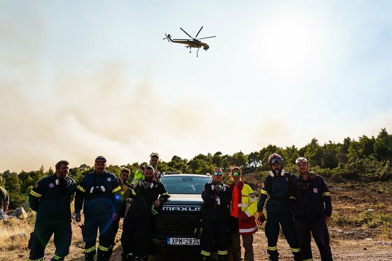消火活動を行うヘリ（写真はイメージ）　© Romanos Lioutas/JNA via ZUMA Press Wire-REUTERS