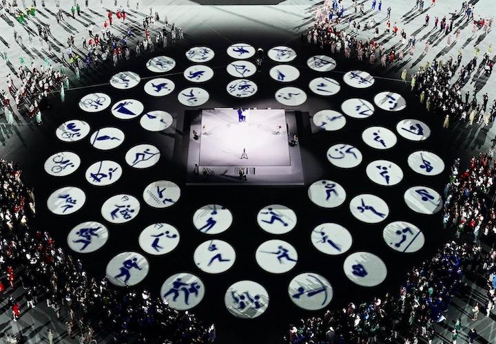 開会式で話題になったピクトグラム・パフォーマンス　REUTERS/Fabrizio Bensch