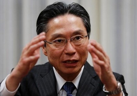 　４月３日、全国銀行協会長に就任した三菱東京ＵＦＪ銀行の小山田隆頭取は、バーゼル銀行監督委員会が進めている金融規制見直し案の国際合意が遅れていることについて「グローバルな不確実性を高めており、早期の合意が望ましい」と語った。ロイターとのインタビューで２７日撮影（２０１７年　ロイター／Toru Hanai）