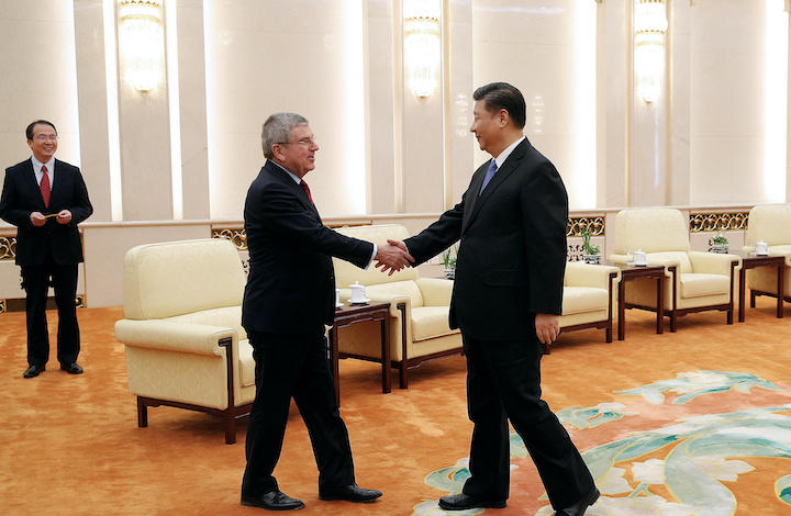 訪中して習近平国家主席と会談したIOCのバッハ会長（2019年）　Andy Wong/REUTERS