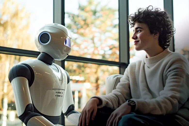 チャットボットやアプリはセラピーの垣根を低くしてメンタルヘルスの世界を変えつつあるが、人間との「ハイブリッド方式」が中心で「完全AI化」のハードルは高い　PAULA/ADOBE STOCK