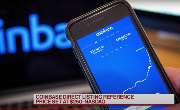 市場の期待上では既に大手金融機関を超えた仮想通貨取引大手コインベース　Bloomberg/YouTube