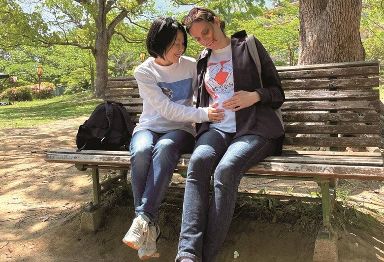 8月には彼女たちの子供をテレサが出産する予定だ　COURTESY THERESA STIEGER