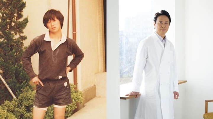 16歳のころ（左）と現在（右）の小林弘幸教授