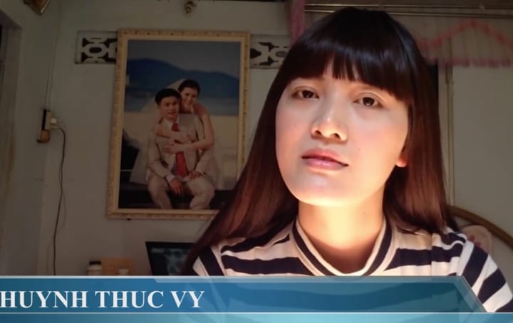 「暴力と拷問を止めて」と語るフイン・トゥク・ヴィーさん