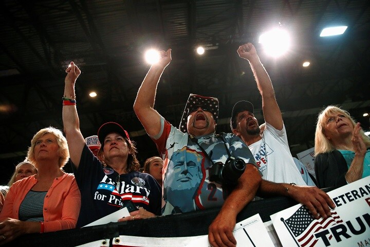 米大統領選中のトランプ支持者たち（2016年8月）　Eric Thayer-REUTERS