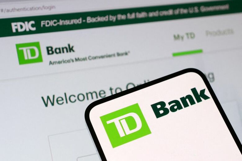 カナダ金融大手トロント・ドミニオン銀行のロゴ。1月7日撮影。REUTERS/Dado Ruvic/Illustration