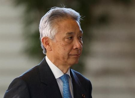 ＮＨＫなど国内メディアの報道によると、世界平和統一家庭連合（旧統一教会）を巡る問題で、文部科学省は１３日午前、教団の解散命令を東京地裁に請求した。写真は、森山正仁文科相。２０２３年９月１３日に首相官邸で撮影。（２０２３年　ロイター／Issei Kato）