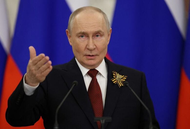 写真はプーチン大統領。5月9日、モスクワで代表撮影。REUTERS