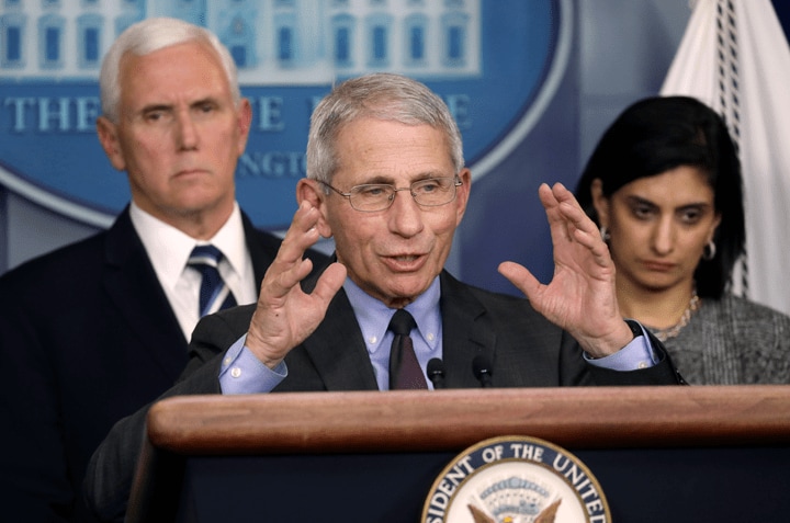 「ウイルスは必ずくる」と警告した国立アレルギー感染症研究所（NIAID）のファウチ所長（3月11日）　REUTERS/Leah Millis