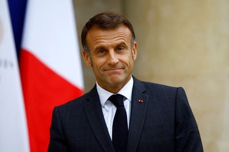 　マクロン仏大統領は先月末にニューヨークで、米金融大手の幹部らと会談し、フランスの財政見通しなどについて議論した。写真は３日、パリで撮影（２０２４年　ロイター／Sarah Meyssonnier）