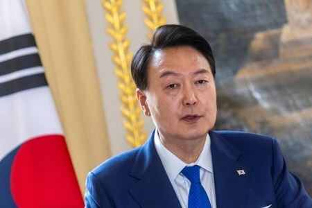 　７月６日、韓国の聯合ニュースは、尹錫悦大統領（写真）が来週リトアニアで開催される北大西洋条約機構（ＮＡＴＯ）首脳会合に出席すると伝えた。写真は６月、パリで代表撮影（２０２３年　ロイター）
