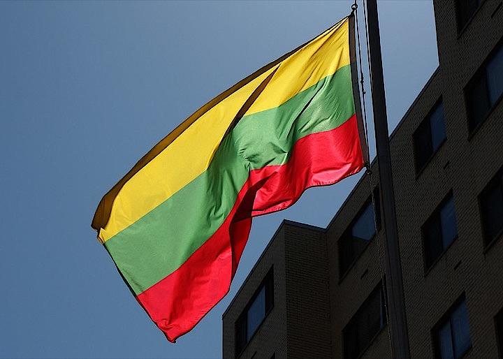 米ワシントンD.C.のリトアニア大使館に掲げられた国旗　<a data-flickr-embed=\"true\" href=\"https://www.flickr.com/photos/mr_t_in_dc/3415891618/\" title=\"Lithuanian Embassy Flag by Mr.TinDC, on Flickr\">Mr.TinDC, on Flickr (CC BY 2.0)</a>