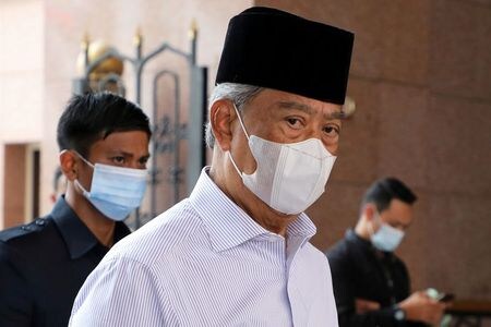 マレーシアのムヒディン首相が２３日、アブドラ国王と面会し、非常事態宣言の承認を求めたことが、複数の関係者の話で分かった。写真はムヒディン首相。８月２８日撮影（２０２０年　ロイター/Lim Huey Teng）