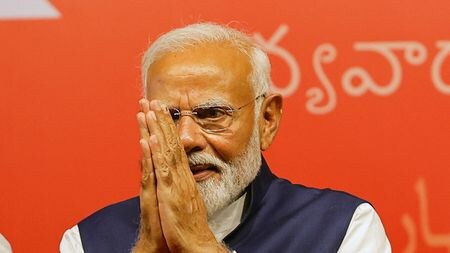 バイデン米大統領は５日、インド総選挙で勝利したモディ首相に祝意を伝えた。４日撮影（２０２４年　ロイター/Adnan Abidi）