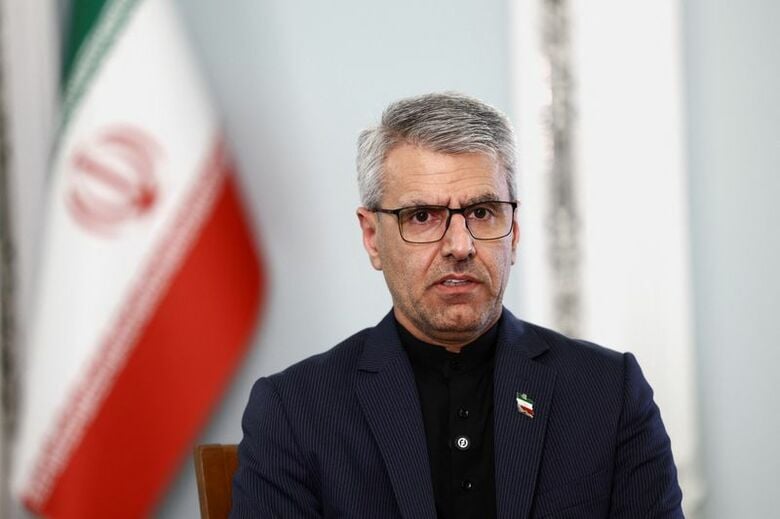 写真はイラン外務省のバガイ報道官。4月5日、テヘランで撮影。提供写真。Majid Asgaripour/WANA (West Asia News Agency) via REUTERS