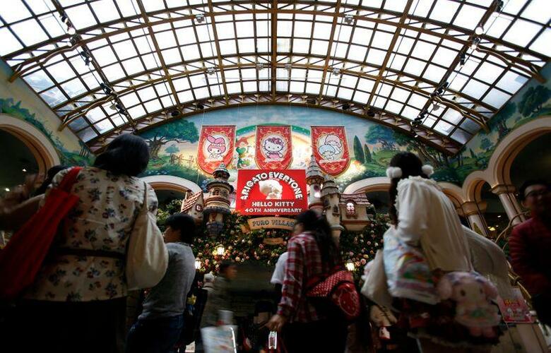 サンリオピューロランド（写真）は、新型コロナウイルスの感染症拡大の防止のため、22日から3月12日まで臨時休館する。写真はサンリオピューロランドで2014年11月撮影（2020年　ロイター／YUYA SHINO）
