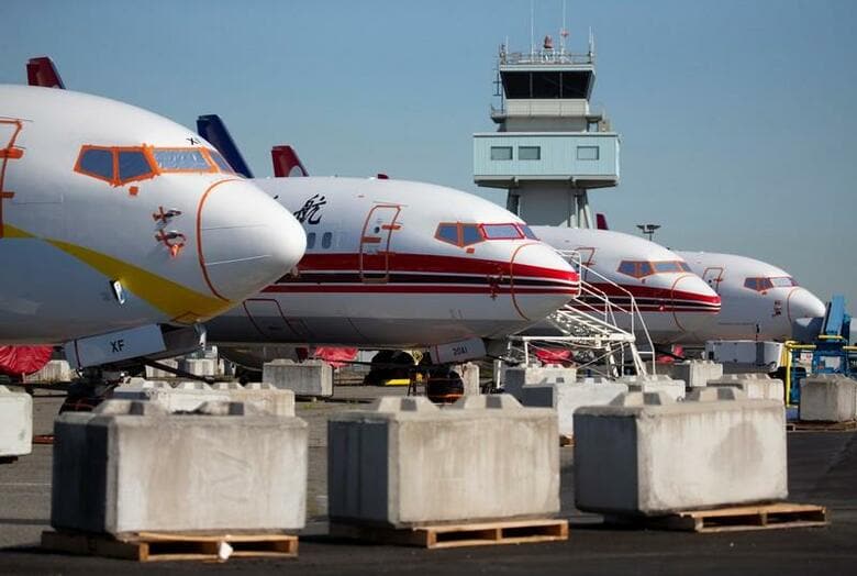 米ボーイングが旅客機「７３７ＭＡＸ」の失速防止システム「ＭＣＡＳ」に関する２０１６年のパイロット間の社内メッセージを米連邦航空局（ＦＡＡ）に提出していたことが分かった。写真はボーイングの旅客機「７３７ＭＡＸ」。７月１日撮影（２０１９年　ロイター/Lindsey Wasson）
