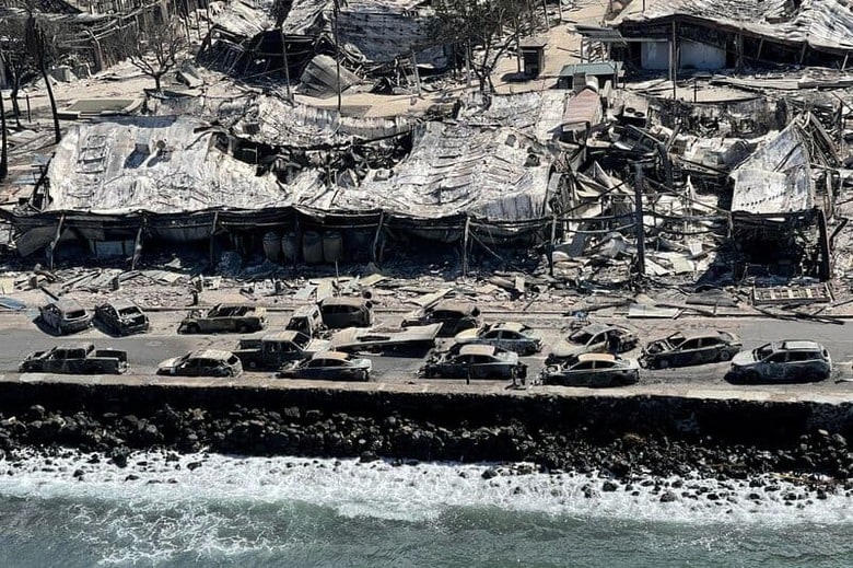 米ハワイ州マウイ島で8日発生した大規模森林火災の死者が93人に達した。写真は11日に同島で撮影。提供写真（2023年　ロイター／ Hawai\'i Department of Land and Natural Resources）