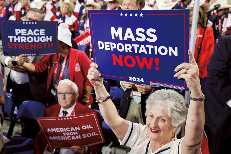不法移民の排除で全てが良くなるような幻想が広がった（昨年7月の共和党全国大会）　ALEX WONG/GETTY IMAGES