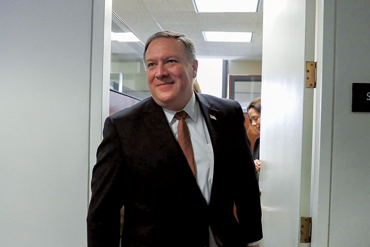 ポンペオは共和党右派の武闘派として民主党にかみつき続けてきた　Aaron P. Bernstein-REUTERS