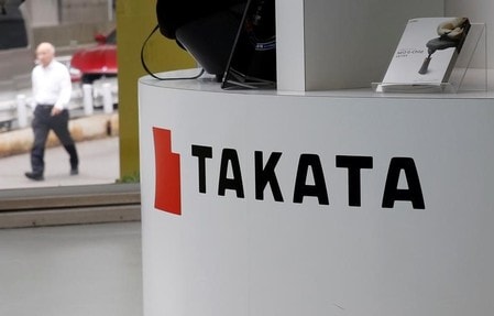１１月８日、経営破綻したタカタの民事再生手続きで、自動車メーカーが負担したリコール費用など、債権者側が東京地裁に届け出た債権総額は約３兆７７００億円に上ったことが明らかになった。写真は２０１６年５月、都内のショールームで撮影（２０１７年　ロイター／Toru Hanai/File Photo）