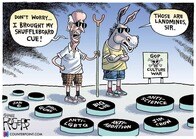 リベラル派が触れると保守派が爆発、多くの「政治地雷」を踏むボケじいさん