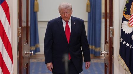トランプ米大統領。4月1日、ホワイトハウスで代表撮影。REUTERS
