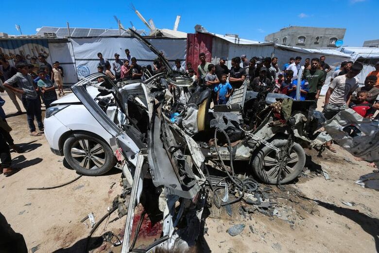 ５月２６日、ガザ地区南部のハンユニスで撮影　REUTERS/Ramadan Abed